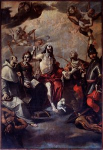 St John the Baptist, St George, St Lucy, St Catherine, St Bernard (Målning