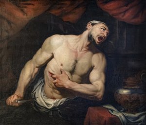 Catos självmord av Giovan Battista Langetti