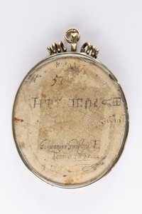 Baksida av porträtt av Zaga Kristus (Ṣägga Krǝstos) av Giovanna Garzoni