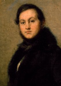 Porträtt av Ignazio Marini (1811-1873), operasångare, av Giovanni Carnovali känd som Piccio (1808-1873). Italien