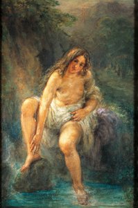 The bather, av Giovanni Carnovali känd som The Piccio (1804-1873)