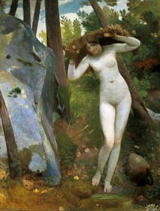 Vid källan, av Giovanni, känd som Nino Costa (1826-1903). Detalj.