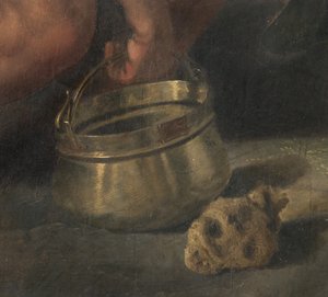 Korsfästelse, detalj (fresk överförd ombord) (detalj av 3704290) av Giovanni (fl.1537 d.c.1570) Fratino
