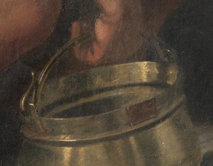Korsfästelse, detalj (fresk överförd ombord) (detalj av 3704290) av Giovanni (fl.1537 d.c.1570) Fratino