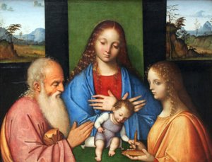 Jungfru med barn















 med St Joseph och Lucia
