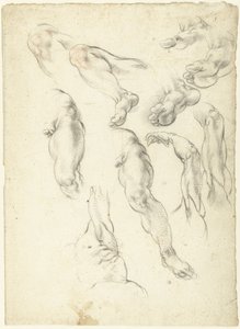 Studieblad med armar och ben av Giovanni Alberti