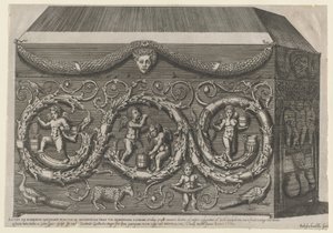Mirror of Roman Magnificence: Dekorerad sarkofag med arabesker, 1582., 1582. av Giovanni Ambrogio Brambilla