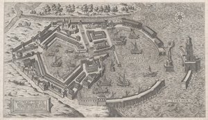 Mirror of Roman Magnificence: Port of Rome, 1581., 1581. av Giovanni Ambrogio Brambilla