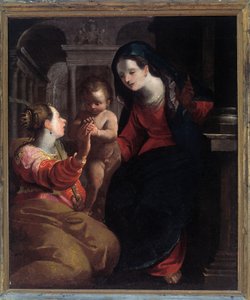The Mystic Marriage of St Catherine of Alexandria (olja på duk