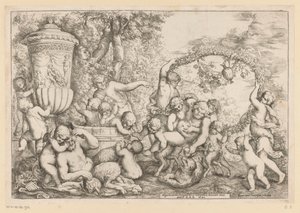 Bacchanal träffade Silenus