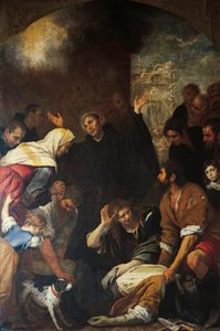 St Ignatius återuppväckande murare, av Giovanni Andrea de Ferrari (1598-1669)
