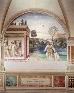 Maur går på vatten för att rädda St. benediktinerorden av Giovanni Antonio Bazzi Sodoma
