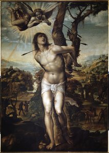 San Sebastian-målning av Giovanni Antonio Bazzi dit Sodoma (1477-1549) 1525 Florens, Palazzo Pitti