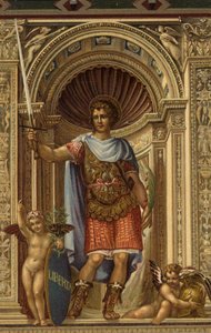St Victor, målning av Il Sodoma i Palazzo Comunale, Siena, Italien av Giovanni Antonio Bazzi after Sodoma