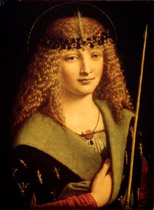 Porträtt av en ungdom som den helige Sebastian, c1500 av Giovanni Antonio Boltraffio