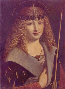 Porträtt av en pojke som Sankt Sebastian av Giovanni Antonio Boltraffio