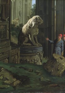 Detalj av "Capriccio med motiv från Padua", c.1756 av Giovanni Antonio Canal