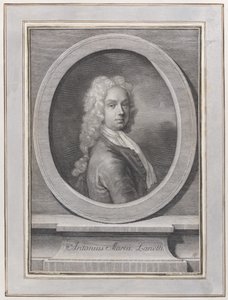 Porträtt av Anton Maria Zanetti den äldre, ca. 1725. av Giovanni Antonio Faldoni