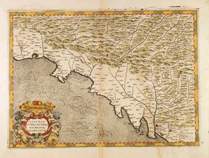 Regionen i östra Ligurien, från Italiens Atlas av Giovanni Antonio Magini, Kopparstick av Giovanni Antonio Magini