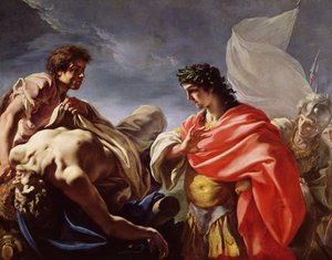 Achilles överväger Patroklos kropp