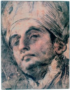 Porträttstudie, c1676-1727 av Giovanni Antonio Pellegrini