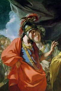 Alexander den stores nåd (356-323 f.Kr.) framför Dareios III:s familj (d.330 f.Kr.) (detalj av 155522)