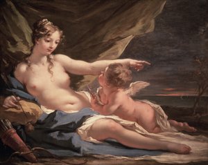 Venus och Amor (olja på duk)