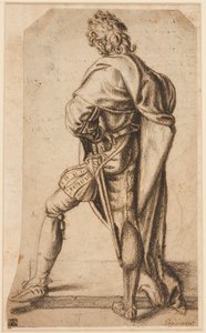 En man stående, sedd bakifrån av Giovanni Antonio Pordenone