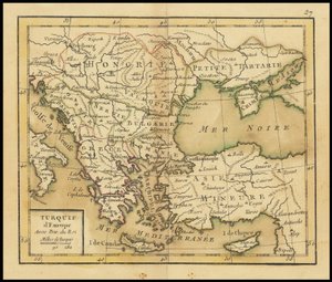 1762 års karta - Europeiska Turkiet av Giovanni Antonio Rizzi-Zannoni