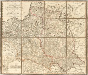 1807 års karta över Polen av Giovanni Antonio Rizzi-Zannoni