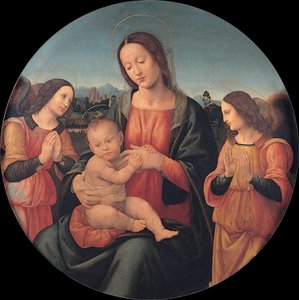 Madonna med barnet och änglar