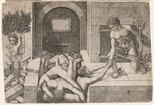 Allegory of the Rescue of Humanity: Virtus Deserta, ca. 1500-1505. av Giovanni Antonio da Brescia