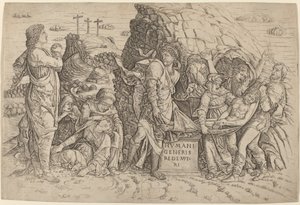 Gravläggningen av Giovanni Antonio da Brescia, after Andrea Mantegna