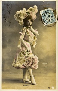 Vykort: Moulin Rouge - Porträtt av Magnus, Music Hall-artist
