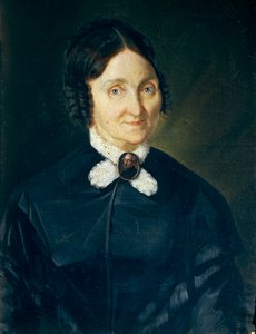Porträtt av Donna Tecla Antonini de Laska av Giovanni Baccarlino, olja på duk, 47x63 cm