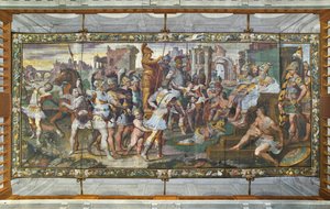 Ulysses och Ajax tävlar om Achilles rustning inför domstolarna, Ulysses Hall (fresk)