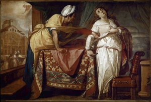 Mirakel av Beatrice Crespi botad från en bröstcancer Målning av Cerano (Giovan Battista Crespi) (1567/8-1632) 1610 Milano katedral (Duomo) Italien