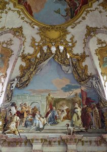 Detalj från takfresken, Kejsarsalen Kaisersaal, Wuerzburg Residens ... (fresk)