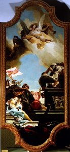 Att resa en staty till kejsarens ära av Giovanni Battista Tiepolo