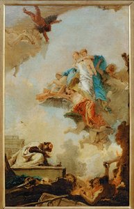 Jungfrun av Carmel uppenbarar sig för Sankt Simeon Stock ... av Giovanni Battista (1696 1770) Tiepolo