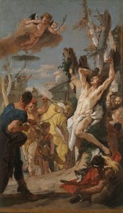 Studie för "The Martyrdom of Saint Sebastian" av Giovanni Battista Tiepolo