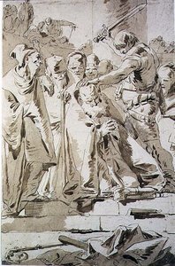 Die Enthauptung eines Bischofs von Giovanni Battista Tiepolo