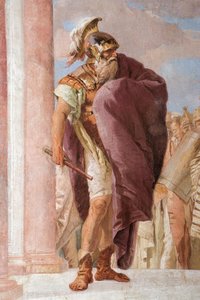 Detalj av Agamemnon, från Minerva som hindrar Achilles från att döda Agamemnon, från Iliadens rum i Palazzina