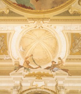 Detalj av fresker i taket i balsalen, Villa Pisani, Stra, Venedig av Giambattista Tiepolo (1696-1770) av Giovanni Battista Tiepolo