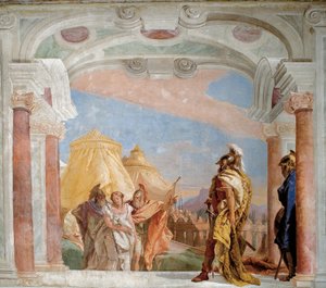 Eurybates och Talthybius leder Briseis till Agamemnon