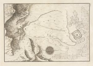 En geometrisk plan över den förstörda staden Palmyra, 1753 av Giovanni Battista 1712-86 after Borra