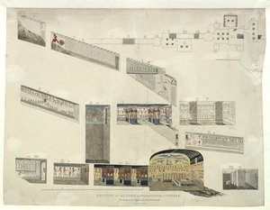 Sektion av Psammuthis grav i Thebe, upptäckt och öppnad av Belzoni 1818