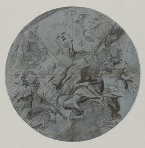 Apotheosis of a Saint recto, andra hälften av 1600-talet.