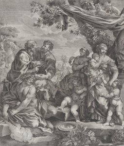 Allegorisk scen med ett offerlamm, 1640-70.