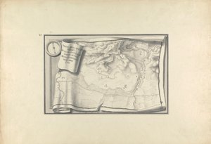 Plan över ruinerna vid Sardis med skådespelare av gamla byggnader som fortfarande existerade 1750 av Giovanni Battista Borra